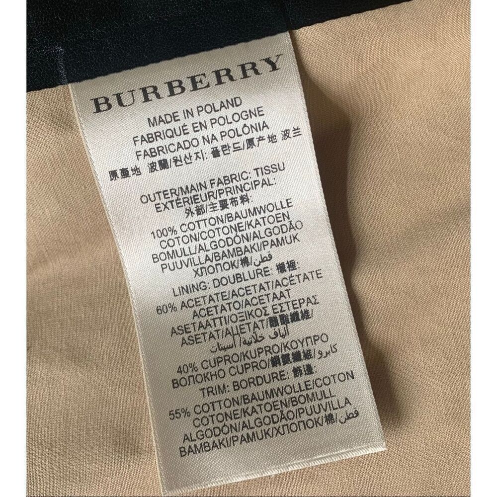 NEW NWT BURBERRY LONDON tan LEATHER COLLAR Trench Coat Jacket sz US 10 - Picture 9 of 15